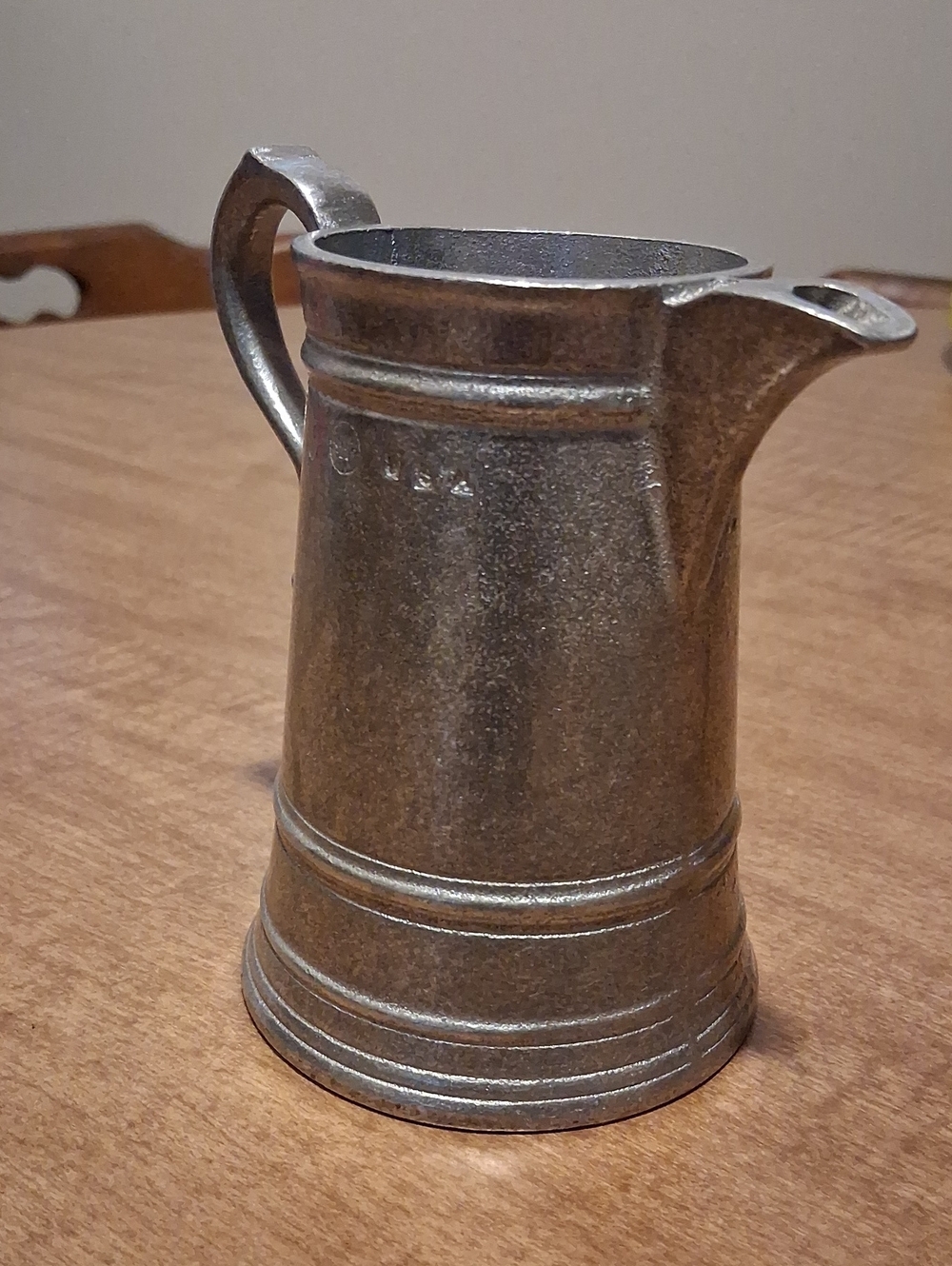 Vintage-Style Pewter Pitcher - Metallic Gray